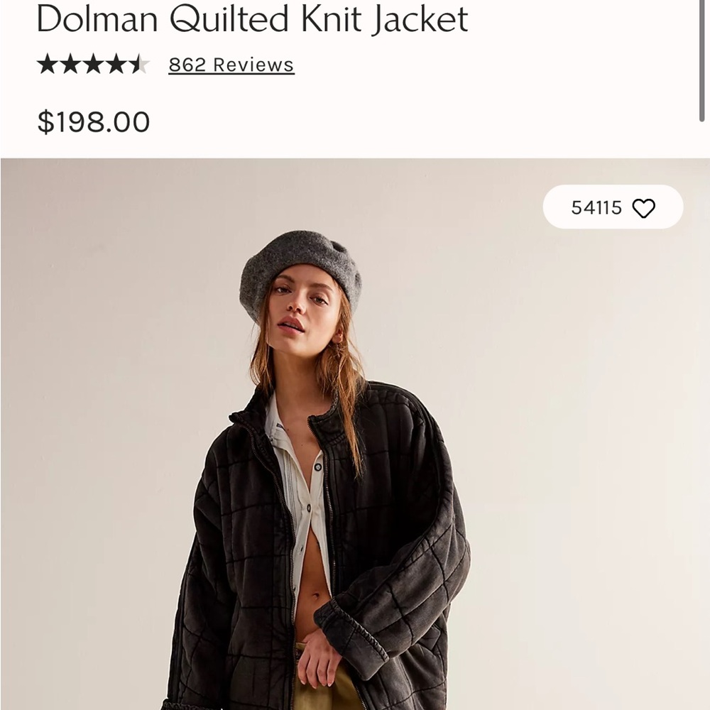 Barely worn free people dolman jacket- XS